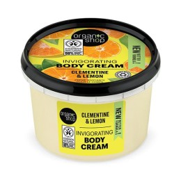 Organic Shop by Natura Siberica Invigorating Body Cream Clementine & Lemon Αναζωογονητική Κρέμα Σώματος, 250ml