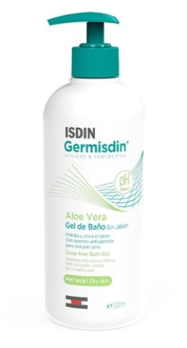 ISDIN Germisdin Aloe Vera Bath Gel Τζελ Καθαρισμού Σώματος χωρίς Σαπούνι με Aloe Vera, 500ml