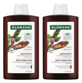 Klorane Quinine Shampoo -50% στο 2ο Προϊόν, Σαμπουάν για Ενδυνάμωση -Τριχόπτωση με Κινίνη, 2x400ml