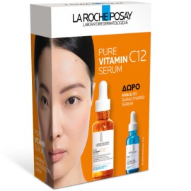 La Roche-Posay Promo Pure Vitamin C12 Serum Αντιρυτιδικός Ορός Λάμψης με Βιταμίνη C, 30ml & Δώρο Ηyalu B5 Suractivated Serum Ορός Επανόρθωσης & Αναπλήρωσης Όγκου, 10ml