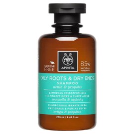 Apivita Oily Roots & Dry Ends shampoo Σαμπουάν Εξισορρόπησης Για Λιπαρές Ρίζες & Ξηρές Άκρες Με Τσουκνίδα & Πρόπολη 250ml