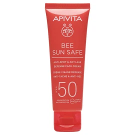 Apivita Bee Sun Safe Anti Spot Anti Age Defense Face Cream SPF50 Αντηλιακή Κρέμα Προσώπου κατά των Πανάδων και των Ρυτίδων Βελούδινης Υφής 50ml