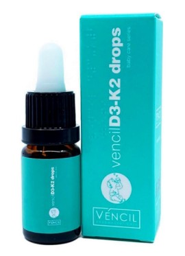 Vencil D3-K2 Drops, Συμπλήρωμα Διατροφής D3 & Κ2 Σε Σταγόνες Για Παιδιά 10ml.