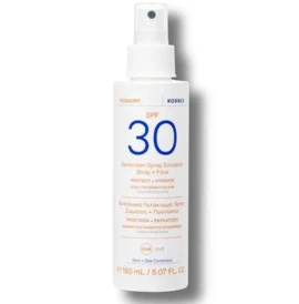 Korres Yoghurt Suncreen Spray Emulsion Αντηλιακό Γαλάκτωμα Spray Σώματος & Προσώπου SPF 30, 150ml