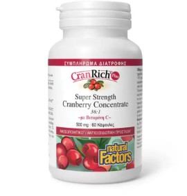 Natural Factors CranRich Plus Super Strength Cranberry Concentrate, 60caps