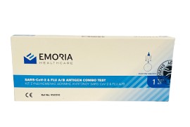 Emoria SARS-CoV-2 & Flu A/B Antigen Combo Test Kit για Ανίχνευση Αντιγόνων SARS-CoV-2 & Γρίπης Τύπου A/B Ρινοφαρυγγικής Δειγματοληψίας 1 Τεμάχιο