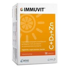 Leriva Immuvit C+D3+Zn 30 κάψουλες