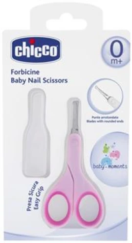Chicco Ψαλιδάκι Ασφαλείας Με Θήκη Ρόζ 0+μηνών