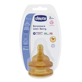 Chicco Θηλή Καουτσούκ Ρυθμιζόμενη Ροή 2m+ 2τμχ