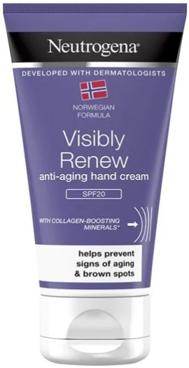 Neutrogena Visibly Renew Αντιγηραντική Κρέμα Χεριών Με Αντηλιακό Δείκτη SPF 20 75ml.