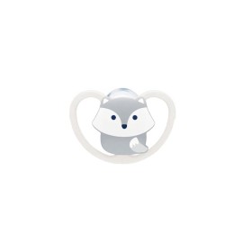 Nuk Space Πιπίλα Σιλικόνης 0-6m με Θήκη Γκρι 1τμχ
