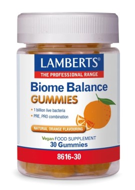 Lamberts Biome Balance Gummies με Φυσική Γεύση Πορτοκάλι, 30 Gummies
