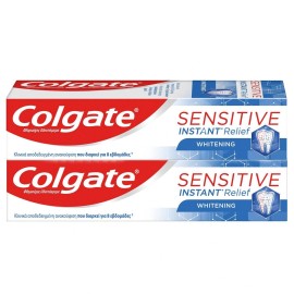 Colgate Πακέτο Προσφοράς Sensitive Instant Relief Whitening Toothpaste 2x75ml