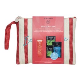 Apivita Set Bee Sun Safe Anti Spot & Anti Age Defence Face Cream SPF50, 50ml & Δώρο Express Beauty Face Mask Aloe, 2x8ml & Express Beauty Hair Mask με Υαλουρονικό Οξύ, 20ml
