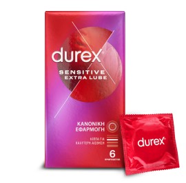 Durex Sensitive Προφυλακτικά Λεπτά για Μεγαλύτερη Ευαισθησία, 6τεμ