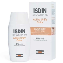 ISDIN FotoUltra 100 Active Unify Color Αντηλιακή Κρέμα Προσώπου με Χρώμα SPF50+, 50ml