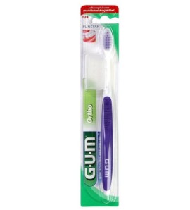 Gum Toohbrush Ortho 124 Οδοντόβουρτσα Μαλακή για Ορθοδοντικές Συσκευές, 1τεμ