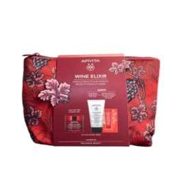 Apivita Promo Wine Elixir Αντιρυτιδική Κρέμα για Σύσφιξη & Lifting-Πλούσιας Υφής 50ml & Δώρο Cleansing Milk 3 in 1 Face & Eyes-Chamomile & Honey 50ml & Bee Sun Safe Κρέμα Κατά των Πανάδων 2ml