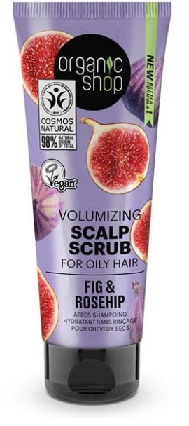 Organic Shop by Natura Siberica Volumizing Scalp Scrub Fig & Rosehip Απολεπιστικό Τριχωτού για Όγκο, 75ml