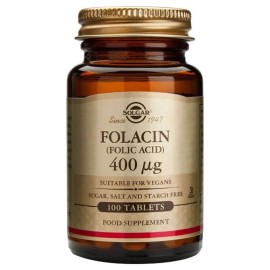 Solgar Folacin Folic Acid 400μg Φυλλικό οξύ 100tabs
