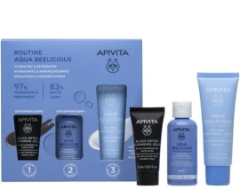 Apivita Promo Αqua Beelicious Ενυδάτωση & Αναζωογόνηση με Αqua Beelicious Hydrating Gel-Cream Ενυδατική Κρέμα Ελαφριάς Υφής, 40ml & Δώρο Αqua Beelicious Ενυδατικό Τόνερ, 50ml & Black Dettox Gel Καθαρισμού, 15ml, 1σετ