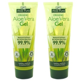 Optima Naturals Organic Aloe Vera Gel Ενυδατικό Τζελ Σώματος 2x100ml