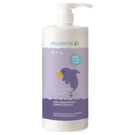 Helenvita Baby All Over Cleanser Perfume Talc Υγρό Καθαρισμού για Σώμα & Μαλλιά με άρωμα Talc 1000ml
