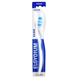 Elgydium Basic Medium Οδοντόβουρτσα Άσπρο-Μπλε 1τμχ