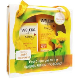 Weleda Promo Σαμπουάν & Αφρόλουτρο Calendula 200ml & Κρέμα Calendula για την Αλλαγή Πάνας 75ml