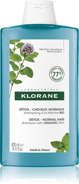 Klorane Aquatique Menthe Σαμπουάν Κατά της Μόλυνσης 400ml