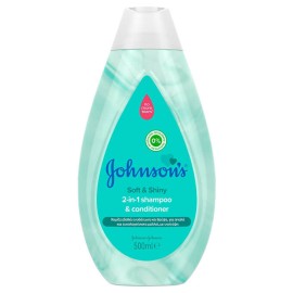 Johnsons Baby Soft & Shiny Shampoo & Conditioner 2 in 1 Παιδικό Conditioner & Σαμπουάν σε Μορφή Gel 500ml