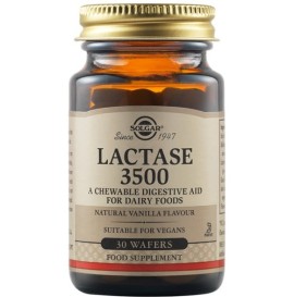 Solgar Lactase 3500 Συμπλήρωμα Διατροφής Ένζυμο Λακτάσης για Δυσανεξία στη Λακτόζη, 30 μασώμενες ταμπλέτες
