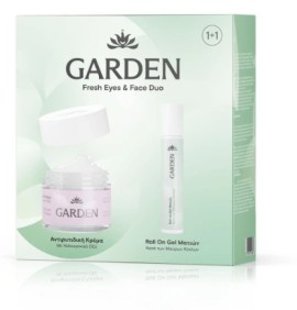 Garden Fresh Eyes & Face Duo με Αντιρυτιδική με Υαλουρονικό Οξύ, 50ml & Roll On Gel Ματιών κατά των Μαύρων Κύκλων, 20ml