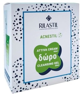 Rilastil Promo Acnestil Attiva Ενυδατική Κρέμα, 40ml & Δώρο Cleansing Gel, 50ml