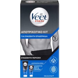 Veet Men Ανδρικό Αποτριχωτικό Κιτ για την Ευαίσθητη Περιοχή με Αποτριχωτική Κρέμα, 100ml & Καταπραϋντικό Βάλσαμο για Μετά την Αποτρίχωση, 50ml