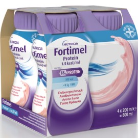 Nutricia Fortimel Extra Γεύση Φράουλα 4x200ml