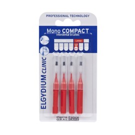 Elgydium Clinic Mono Compact 1.5mm Μεσοδόντια Bουρτσάκια για την Απομάκρυνση της Πλάκας & των Τροφών, 4τεμ