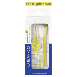 Curaprox CPS 09 Prime Plus Handy Μεσοδόντια Βουτρσάκια Κίτρινο Χρώμα 5Τμχ & Λαβή UHS 409 1τμχ