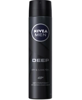 Nivea Men Deep Darkwood 72H Black Carbon Anti-Perspirant Ανδρικό Αποσμητικό Spray, 150ml
