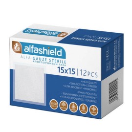 ALFASHIELD | ALFA - GAUZE -  ΑΠΟΣΤΕΙΡΩΜΕΝΗ ΓΑΖΑ 15Χ15/12τμχ