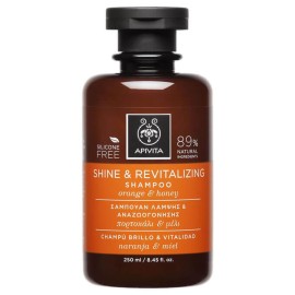 Apivita Shine & Revitalizing Shampoo Σαμπουάν Λάμψης κ Αναζωογόνησης με Μέλι & Πορτοκάλι 250ml