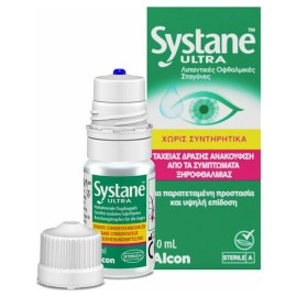 Alcon Systane Ultra Λιπαντικές Οφθαλμικές Σταγόνες Χωρίς Συντηρητικά 10ml