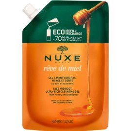 Nuxe Reve de Miel Face & Body Ultra Rich Cleansing Gel with Honey & Sunflower Refill 400ml Απαλό Καθαριστικό Προσώπου Σώματος για Ξηρές & Ευαίσθητες Επιδερμίδες