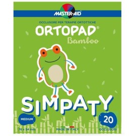 Ortopad Bamboo Medium Simpaty, Παιδικά Οφθαλμικά Αυτοκόλλητα 76X54mm (2-4 ετών)20τμχ