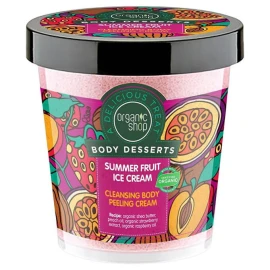 Natura Siberica Body Desserts Summer Fruit Ice Cream Cleansing Body Peeling Cream Καθαριστικό Peeling Σώματος Καλοκαιρινό παγωτό φρούτων 450ml