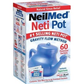 NeilMed NasaFlo Le Pot Neti Σύστημα Φυσικής Θεραπευτικής Αποσυμφόρησης των Ρινικών Κοιλοτήτων και Ιγμορείων, 60 φάκελοι