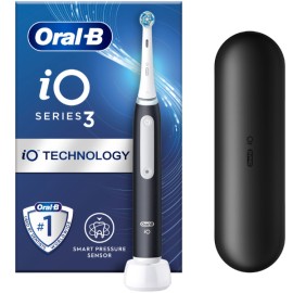 Oral-B iO Series 3 Magnetic Black Ηλεκτρική Οδοντόβουρτσα με Θήκη Ταξιδίου, 1τεμ