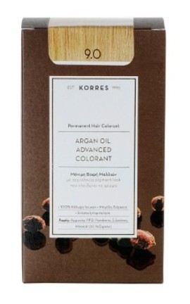 Korres Argan Oil Advanced Colorant 9.0 Ξανθό πολύ Ανοιχτό Φυσικό 50ml