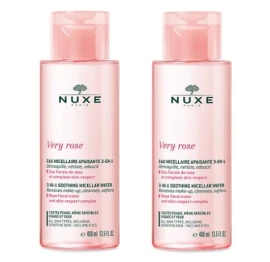Nuxe Promo Very Rose 3-in-1 Soothing Micellar Water Μικυλλιακό Νερό Καθαρισμού για Πρόσωπο & Μάτια, 2x400ml
