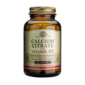 Solgar Calcium Citrate with Vitamin D3 60tabs